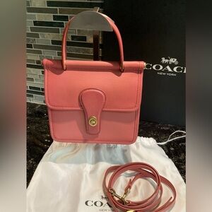 Coach Willis Pink Leather Top-Handle Bag
